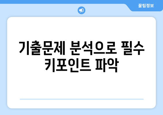 기출문제 분석으로 필수 키포인트 파악