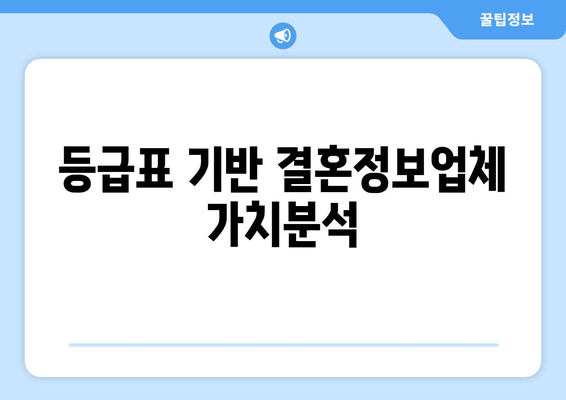 등급표 기반 결혼정보업체 가치분석