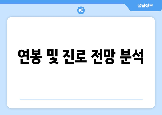 연봉 및 진로 전망 분석