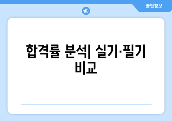 합격률 분석| 실기·필기 비교