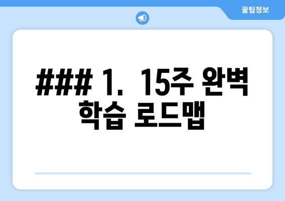 ### 1.  15주 완벽 학습 로드맵