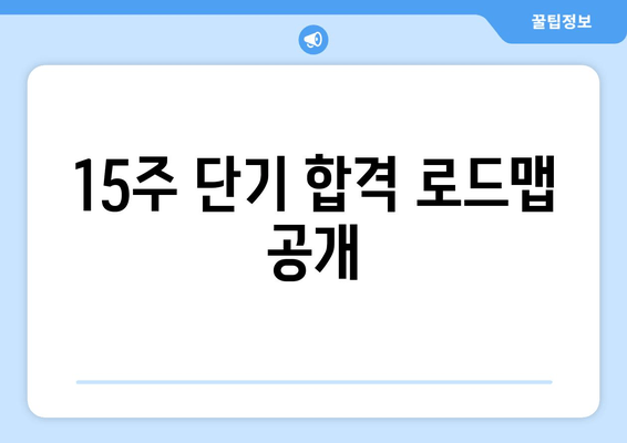 15주 단기 합격 로드맵 공개