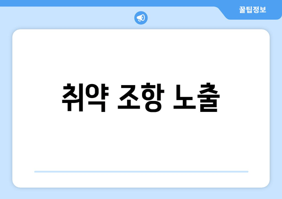 취약 조항 노출