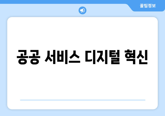 공공 서비스 디지털 혁신