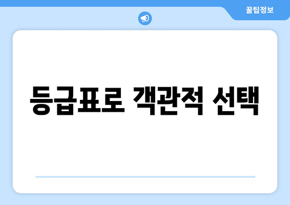 등급표로 객관적 선택