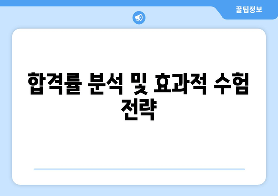 합격률 분석 및 효과적 수험 전략