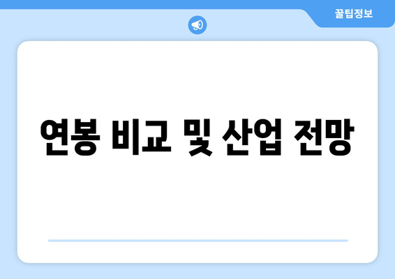 연봉 비교 및 산업 전망