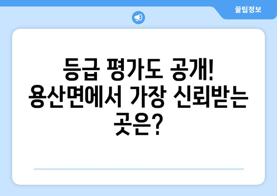 등급 평가도 공개! 용산면에서 가장 신뢰받는 곳은?