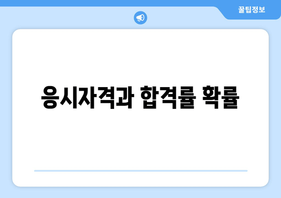 응시자격과 합격률 확률