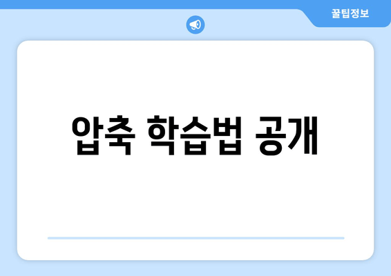 압축 학습법 공개