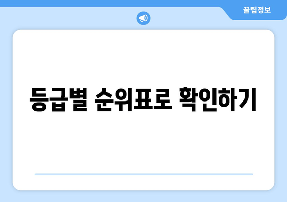 등급별 순위표로 확인하기