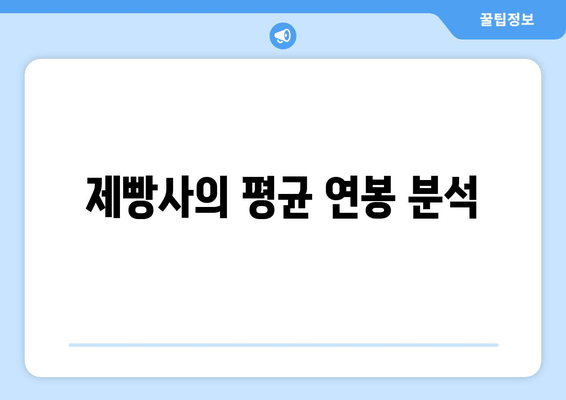 제빵사의 평균 연봉 분석