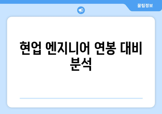 현업 엔지니어 연봉 대비 분석