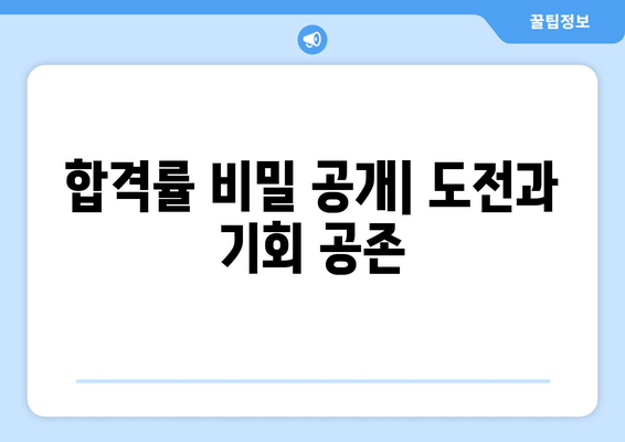 합격률 비밀 공개| 도전과 기회 공존