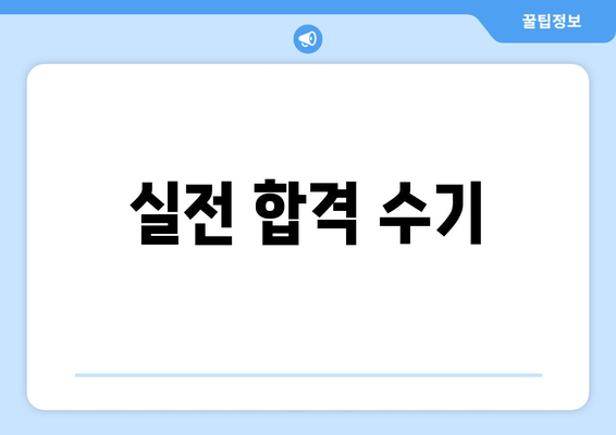 실전 합격 수기