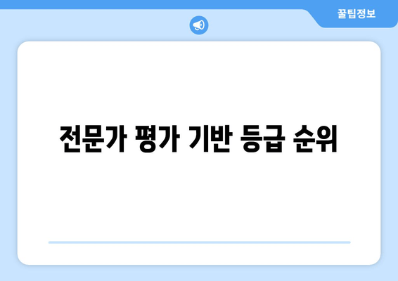 전문가 평가 기반 등급 순위