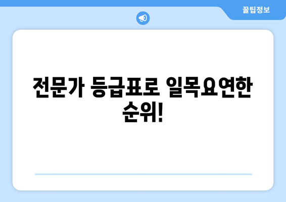 전문가 등급표로 일목요연한 순위!