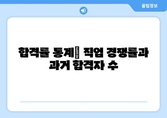 합격률 통계| 직업 경쟁률과 과거 합격자 수