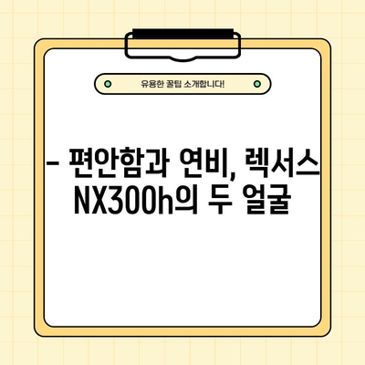 렉서스 NX300h 렌터카 일주일 시승 후기| 장점, 단점, ACC & 네비게이션 사용 경험 |  실제 주행 후기, 장단점 분석