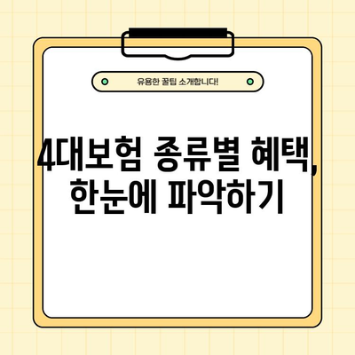 4대보험 완벽 가이드| 종류, 서류 발급, 혜택 받는 방법 | 4대보험, 사회보험, 건강보험, 국민연금, 고용보험, 산재보험
