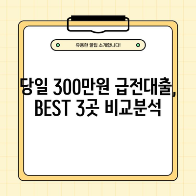 급전이 필요할 때! 당일 300만원 모바일 급전대출 가능한 곳 BEST 3 | 즉시 승인, 빠른 입금, 신용등급 상관없이