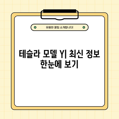 테슬라 모델 Y 최신 소식| 보조금, 주행 거리, 가격, 그리고 더 많은 정보 | 전기차, 테슬라, 모델 Y, 구매 가이드