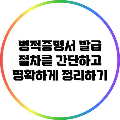 병적증명서 발급 절차를 간단하고 명확하게 정리하기