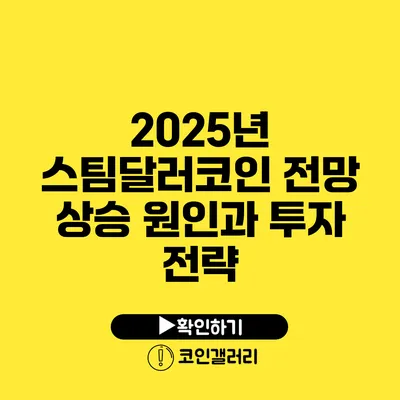 2025년 스팀달러코인 전망: 상승 원인과 투자 전략