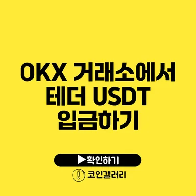 OKX 거래소에서 테더 USDT 입금하기