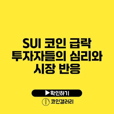 SUI 코인 급락: 투자자들의 심리와 시장 반응