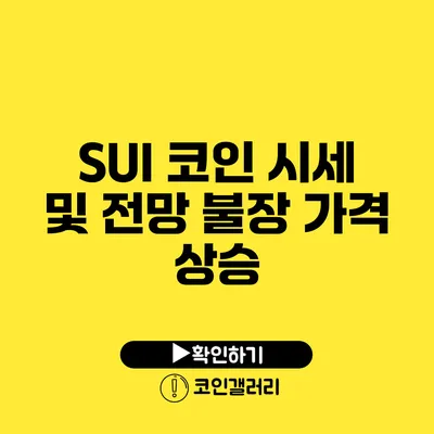 SUI 코인 시세 및 전망: 불장 가격 상승