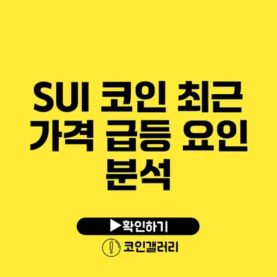 SUI 코인 최근 가격 급등 요인 분석