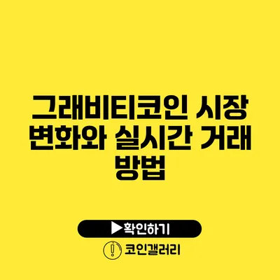 그래비티코인 시장 변화와 실시간 거래 방법
