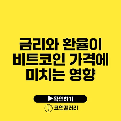 금리와 환율이 비트코인 가격에 미치는 영향