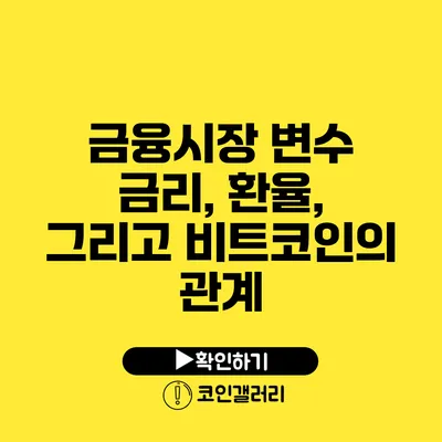 금융시장 변수: 금리, 환율, 그리고 비트코인의 관계