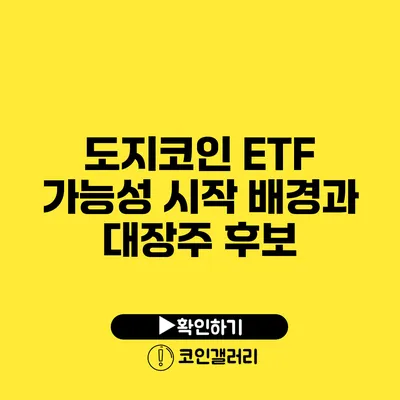 도지코인 ETF 가능성: 시작 배경과 대장주 후보