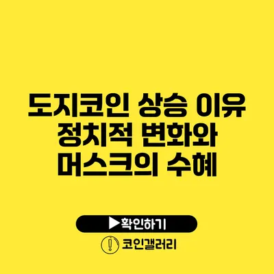 도지코인 상승 이유: 정치적 변화와 머스크의 수혜