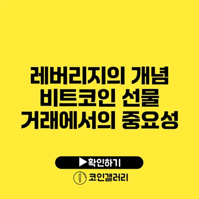 레버리지의 개념: 비트코인 선물 거래에서의 중요성