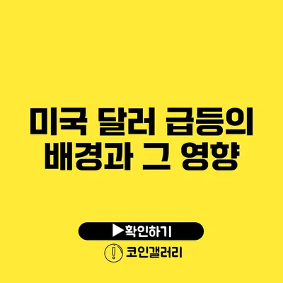 미국 달러 급등의 배경과 그 영향