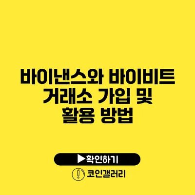 바이낸스와 바이비트 거래소: 가입 및 활용 방법