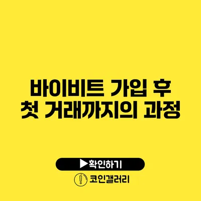바이비트 가입 후 첫 거래까지의 과정