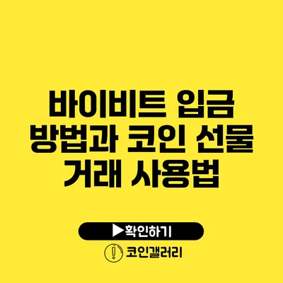 바이비트 입금 방법과 코인 선물 거래 사용법