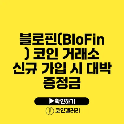 블로핀(BloFin) 코인 거래소 신규 가입 시 대박 증정금