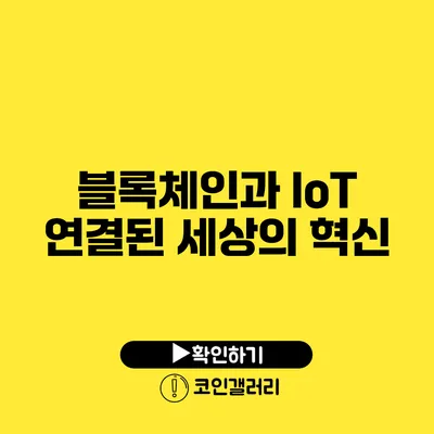 블록체인과 IoT: 연결된 세상의 혁신