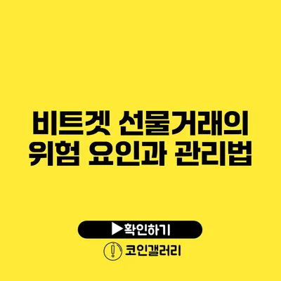비트겟 선물거래의 위험 요인과 관리법