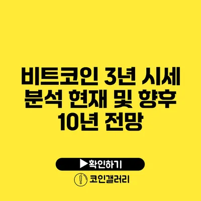 비트코인 3년 시세 분석: 현재 및 향후 10년 전망