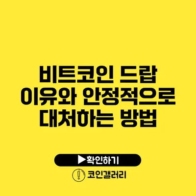 비트코인 드랍 이유와 안정적으로 대처하는 방법