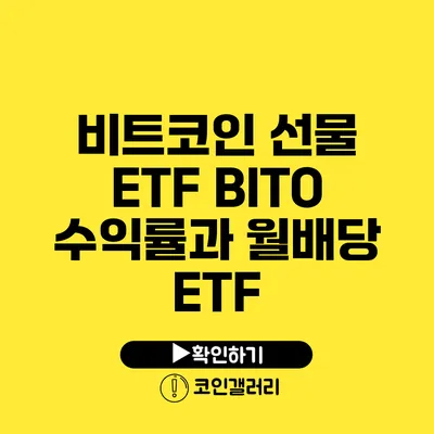 비트코인 선물 ETF BITO: 수익률과 월배당 ETF