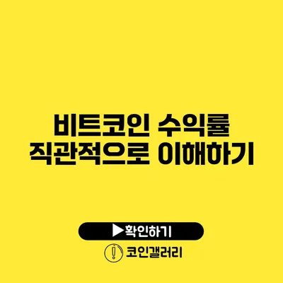 비트코인 수익률 직관적으로 이해하기
