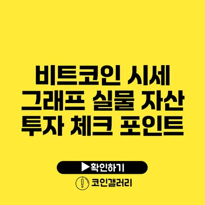 비트코인 시세 그래프: 실물 자산 투자 체크 포인트